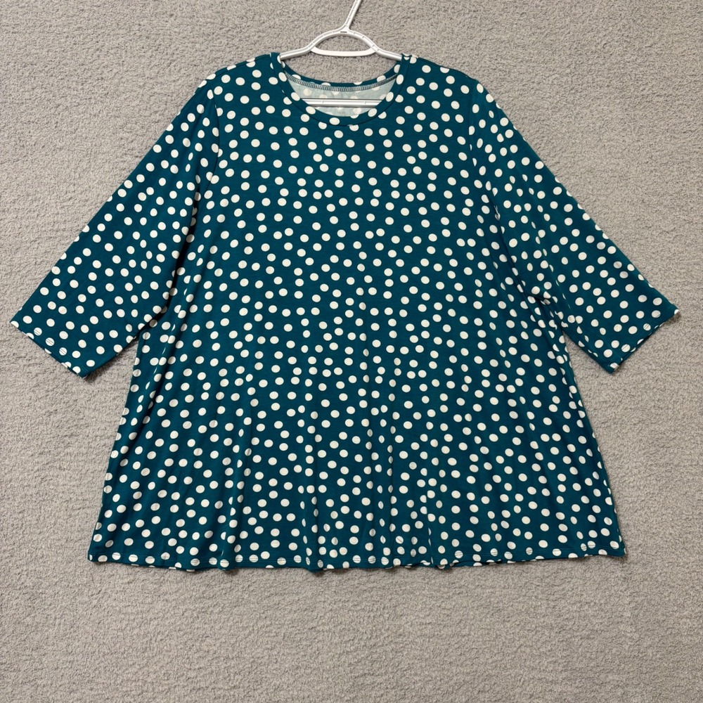 Casual Everyday Polka Dot Swing Tunic Top Plus Size 18/20